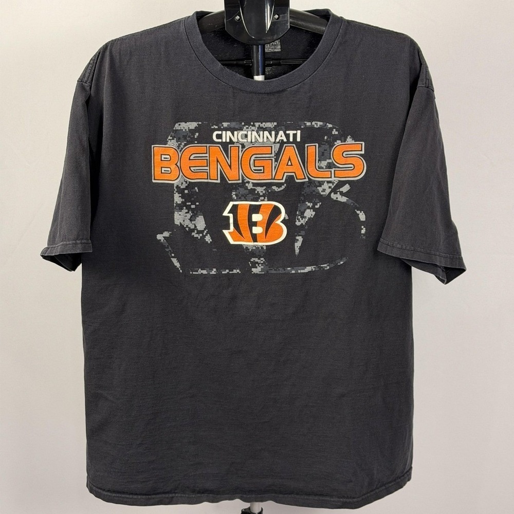 Cincinnati Bengals Shirt Mens XL Black NFL Football Graphic Tee Short‎ Sleeve